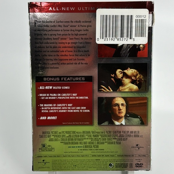 New! Factory Sealed. Carlito’s Way. Al Pacino. Sean Penn. - Picture 3 of 3